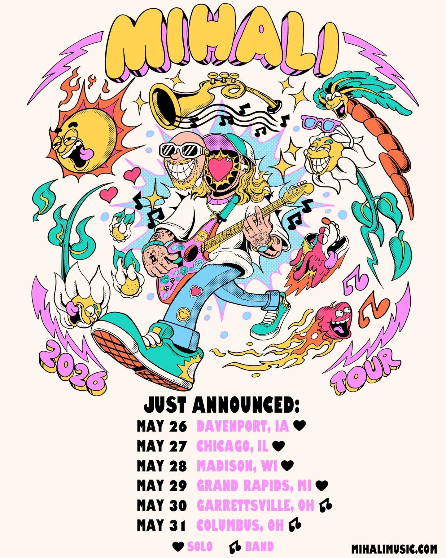 We just added a few shows across the Midwest in May that are on sale now*, along with the rest of our Summer tour across both US coasts. 🌞 Gonna be a Summer to remember ✌️ 
🎟️ mihalimusic.com/live

* May 26 in Davenport, IA will go on sale this Fri