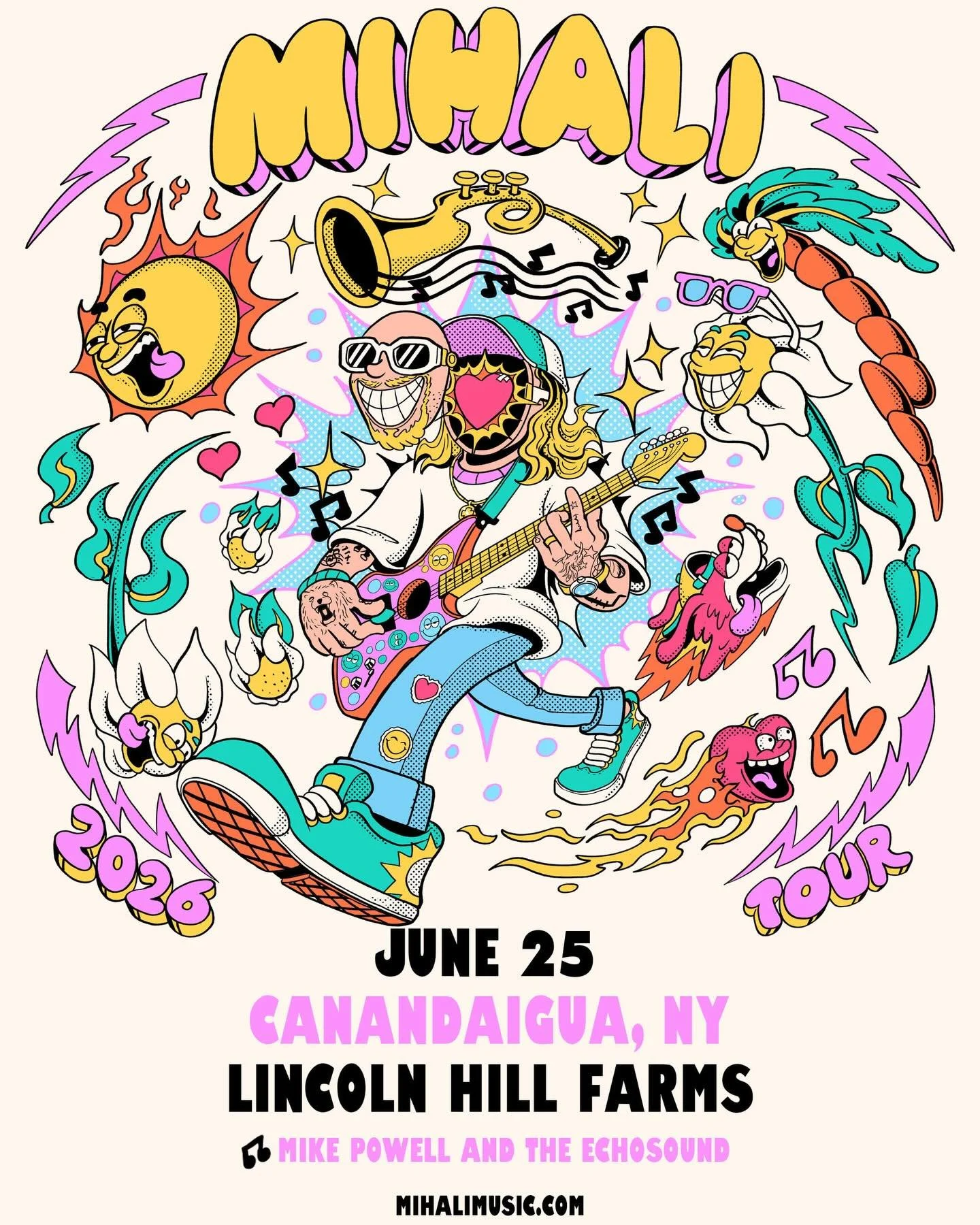 Adding a Summer Tour show on June 25th at Lincoln Hill Farms in Canandaigua! Mike Powell &amp; The Echosound are set to open up, and tickets go on sale tomorrow at 10am ET 👉 mihalimusic.com/live
