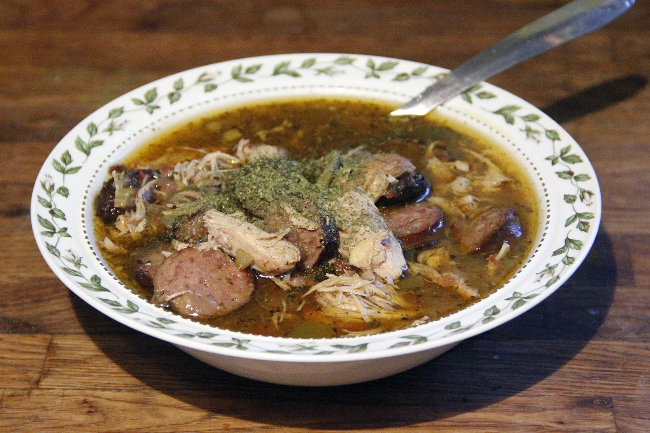 Amy Peterson’s Matthews-famous (maybe world?) gumbo.