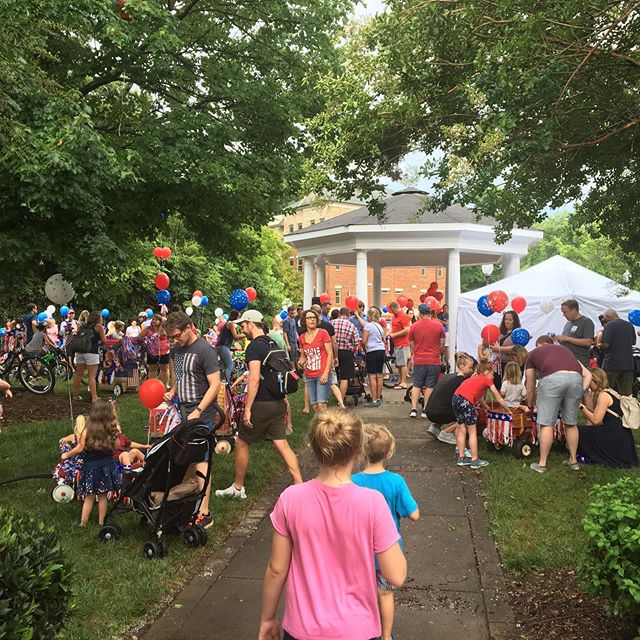 Raise your hand if you made it to @townofmatthews People&rsquo;s Parade? Thank you Park and Rec for throwing a great party! #matthewsnc #july4th