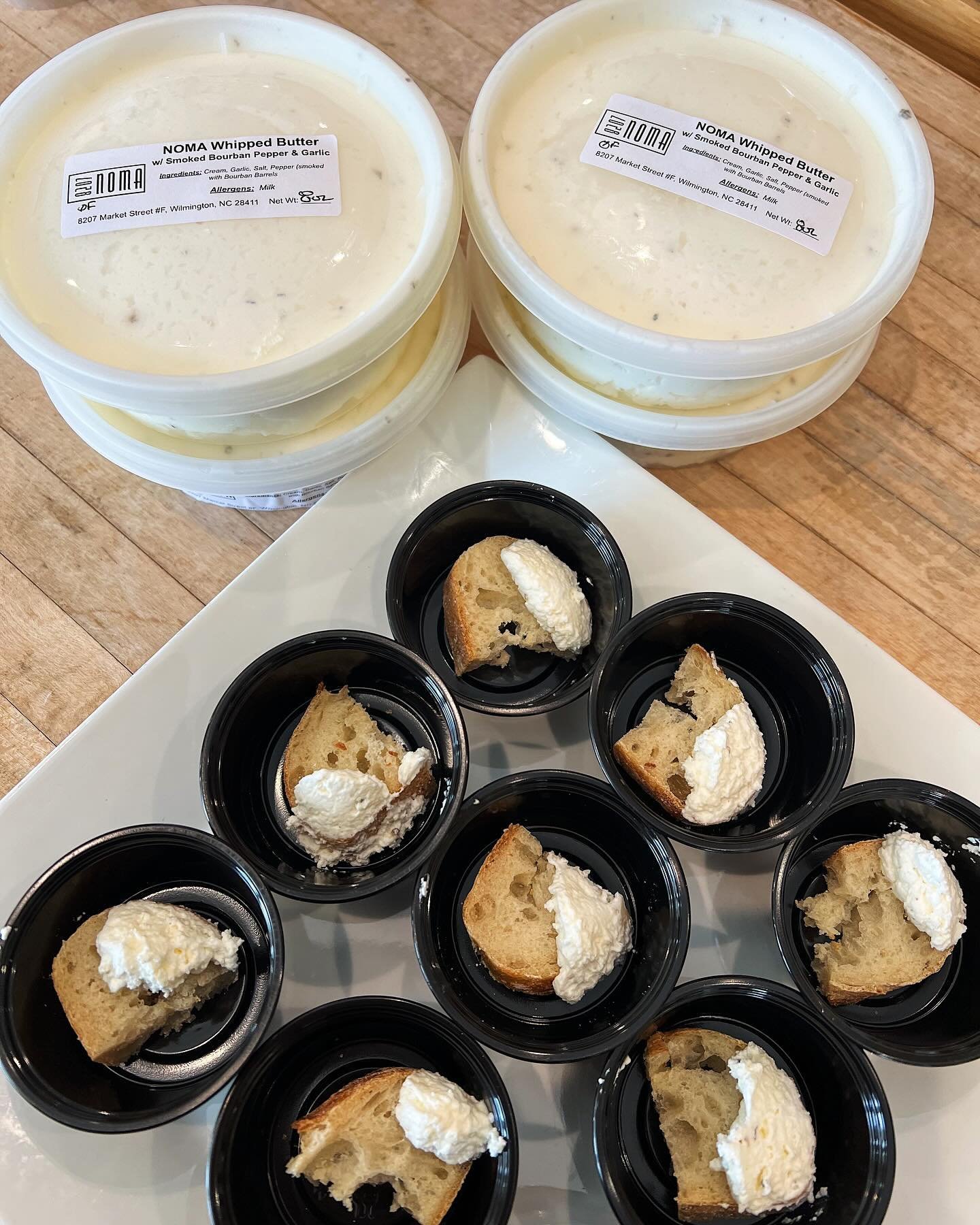 We&rsquo;re trying something NEW!! Big Al has ~whipped~ up some delicious butter and we&rsquo;re letting you all taste it! NOMA Whipped Butter with Smoked Bourbon Pepper &amp; Garlic $4.50