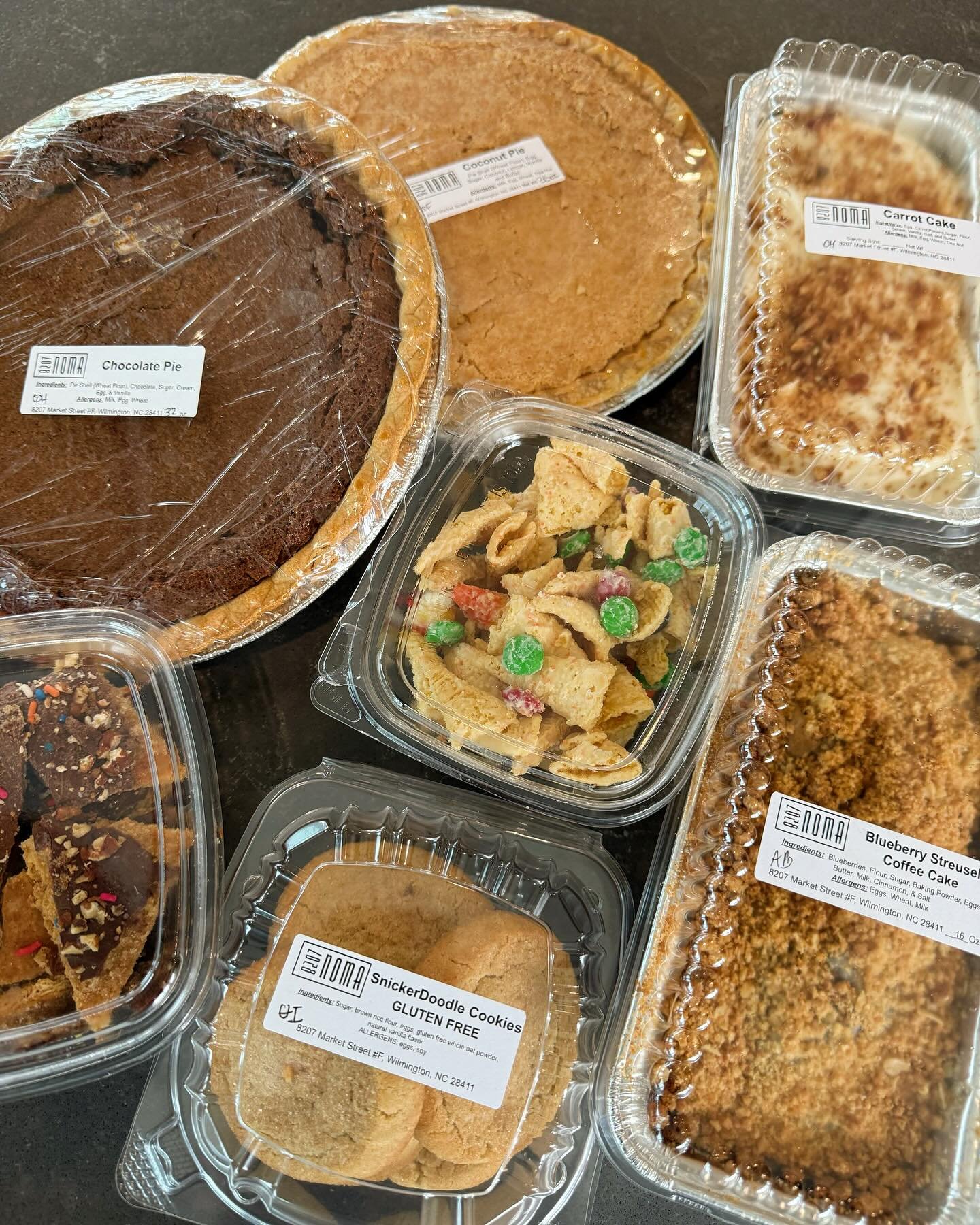 The dessert tables are packed full with delicious pies, cakes, and cookies for the weekend! 🍪🍰🍫