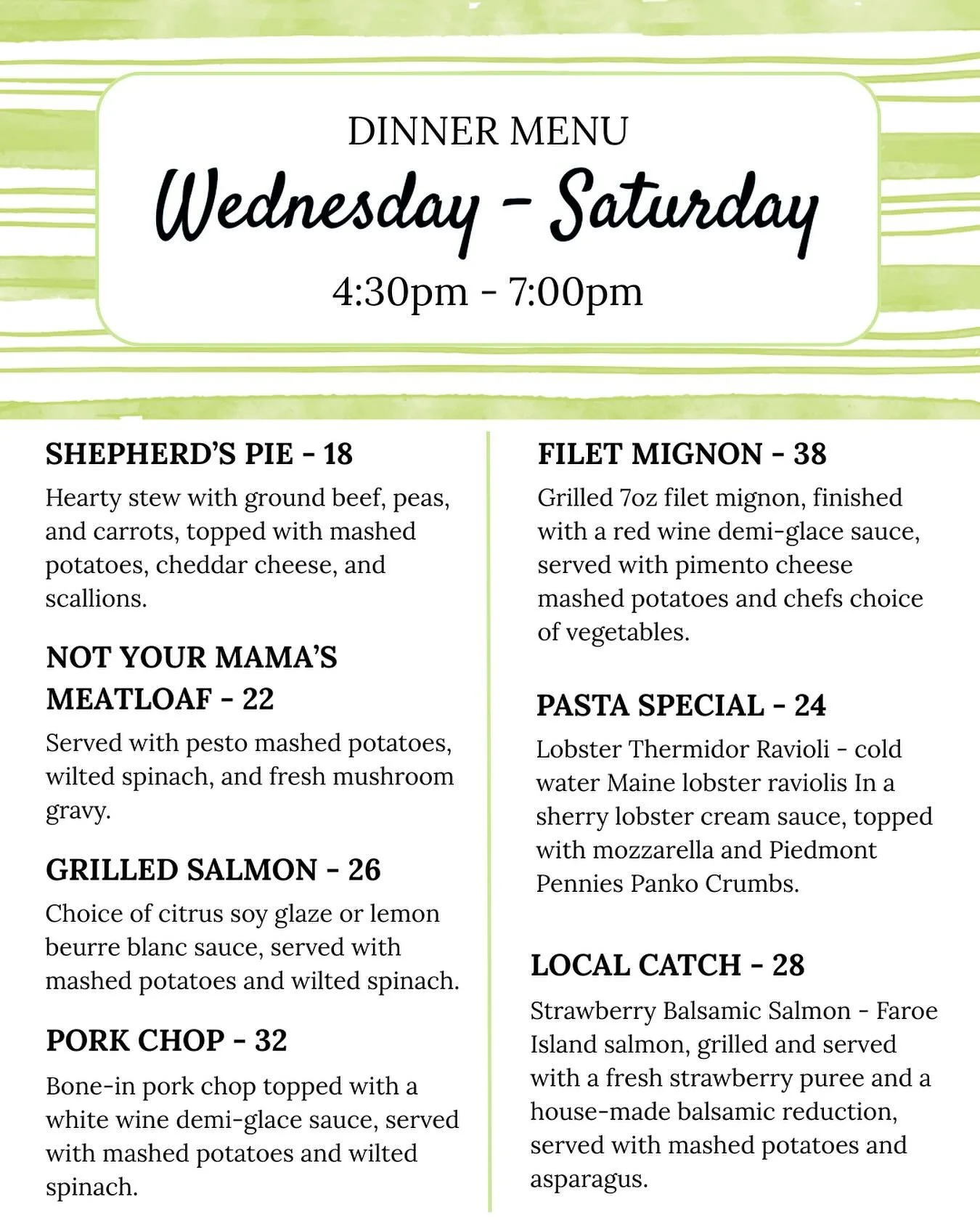 ‼️BIG NEWS AT NOMA PORTERS NECK‼️ We&rsquo;re going to be serving hot dinner to-go every week Wednesday through Saturday!! This has been the case on Friday&rsquo;s only for a while now but we&rsquo;re so excited to expand our evenings with you all ag