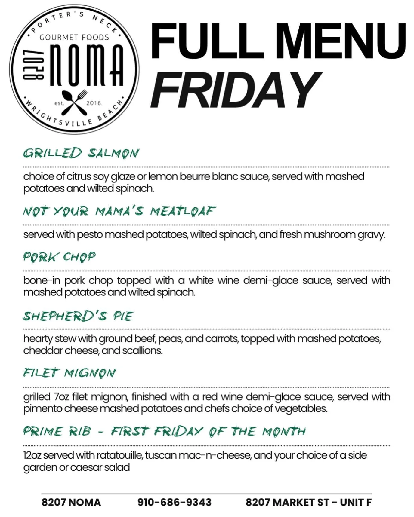 ‼️It&rsquo;s Prime Rib week‼️ The first Friday of every month we serve 12oz of Prime Rib, this week comes with ratatouille, tuscan mac-n-cheese, and your choice of a side garden or caesar salad!