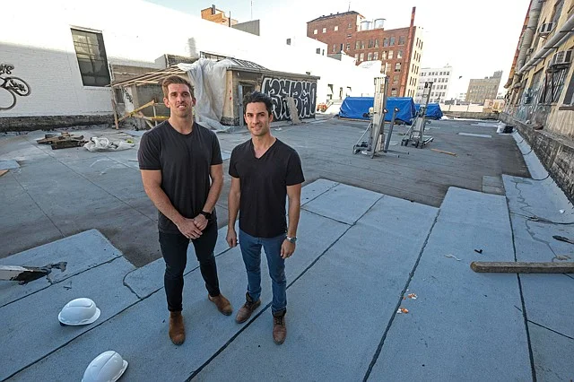 Joint Project: Bow West Capital’s Sean Beddoe, right, and Peter Phelps teamed with Green Street Agency on the cannabis office project. Photo by Ringo Chiu .