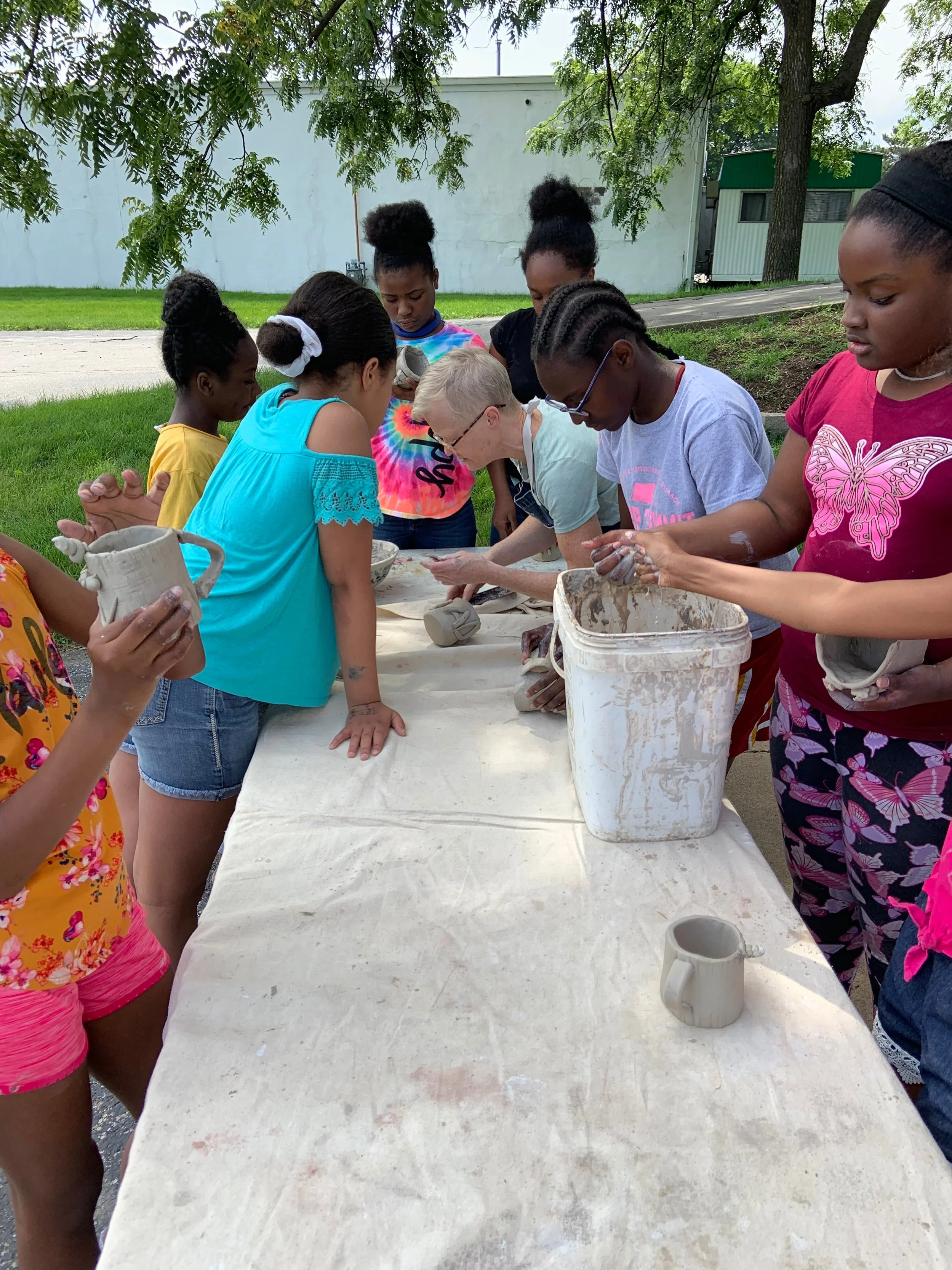 Students participating in STEAM on Wheels’ Summer Camp.