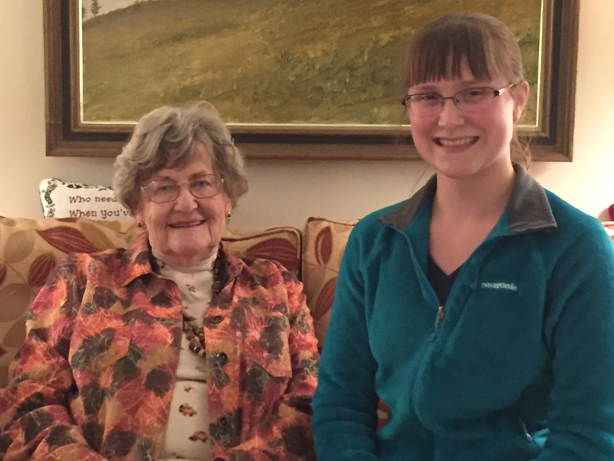 Joanne Updegraff with her granddaughter, Marie.