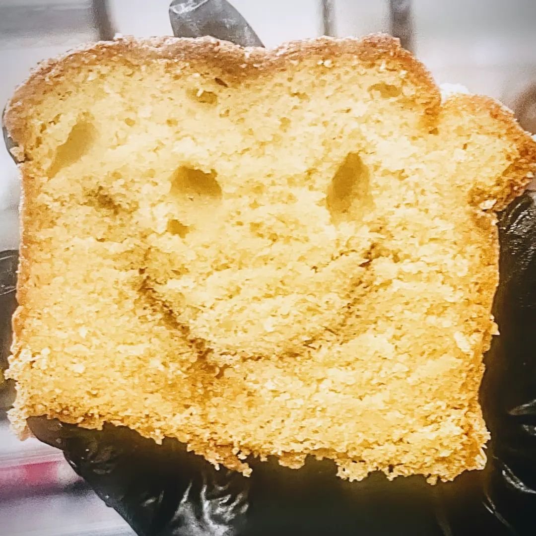 You never know what's going to turn up in your coffee cake slice!  Catch us for your slice at our Pop-up at @rebusworks Saturday 9 am to 1 pm. Also Mango Cheesecake, Peanut Butter Cookies and our famous bread loaves.  See you there! #raleighglutenfre