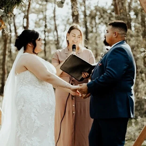 After the Chetamon Wildfire interrupted Mac and Nic's wedding plans in Jasper, they relocated to a friend acreage in Hay Lakes. I was so thankful that they invited me to travel to their new venue to officiate. It was a beautiful day celebrated with f