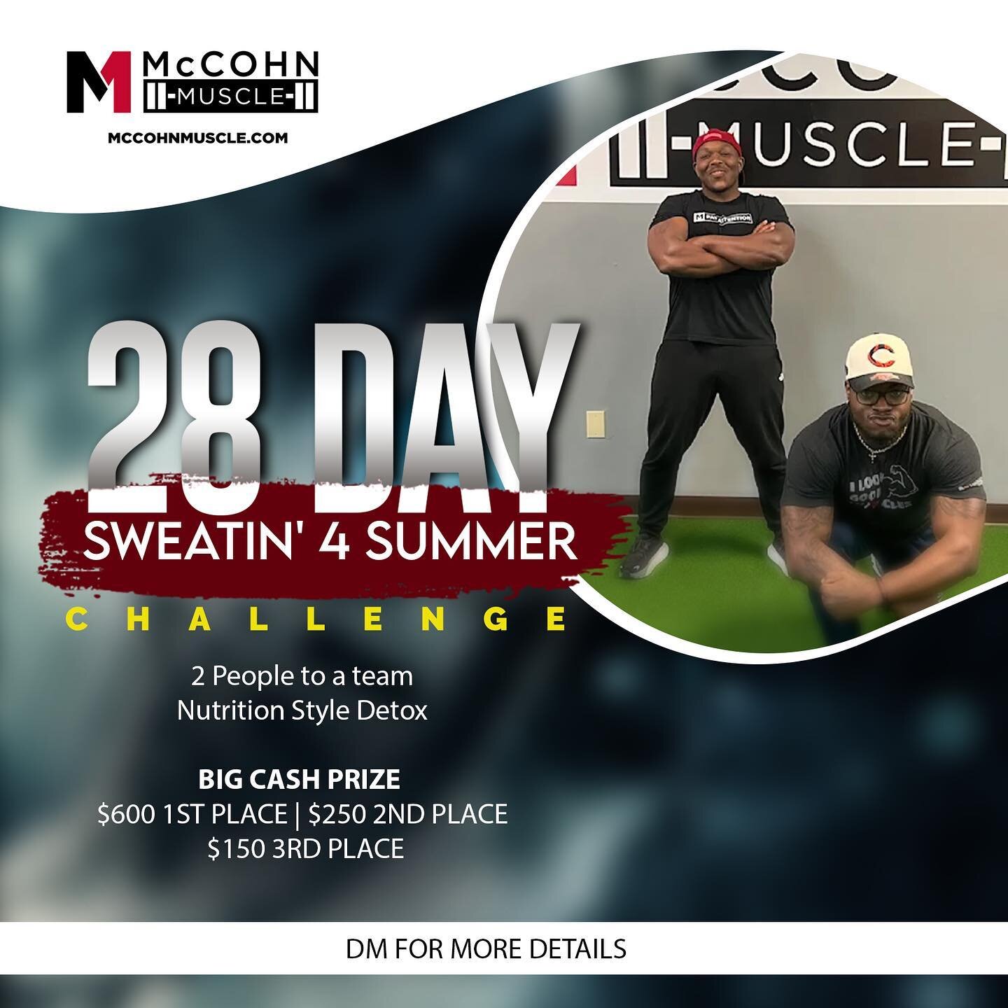 Congratulations to the action takers that have signed up already. This is going to be fun&hellip;..and competitive. 

We will pair more partners together this week. 
DM for more details

#McCohnMuscle #MakeYourPresenceFelt #RevolutionaryGroupFitness 