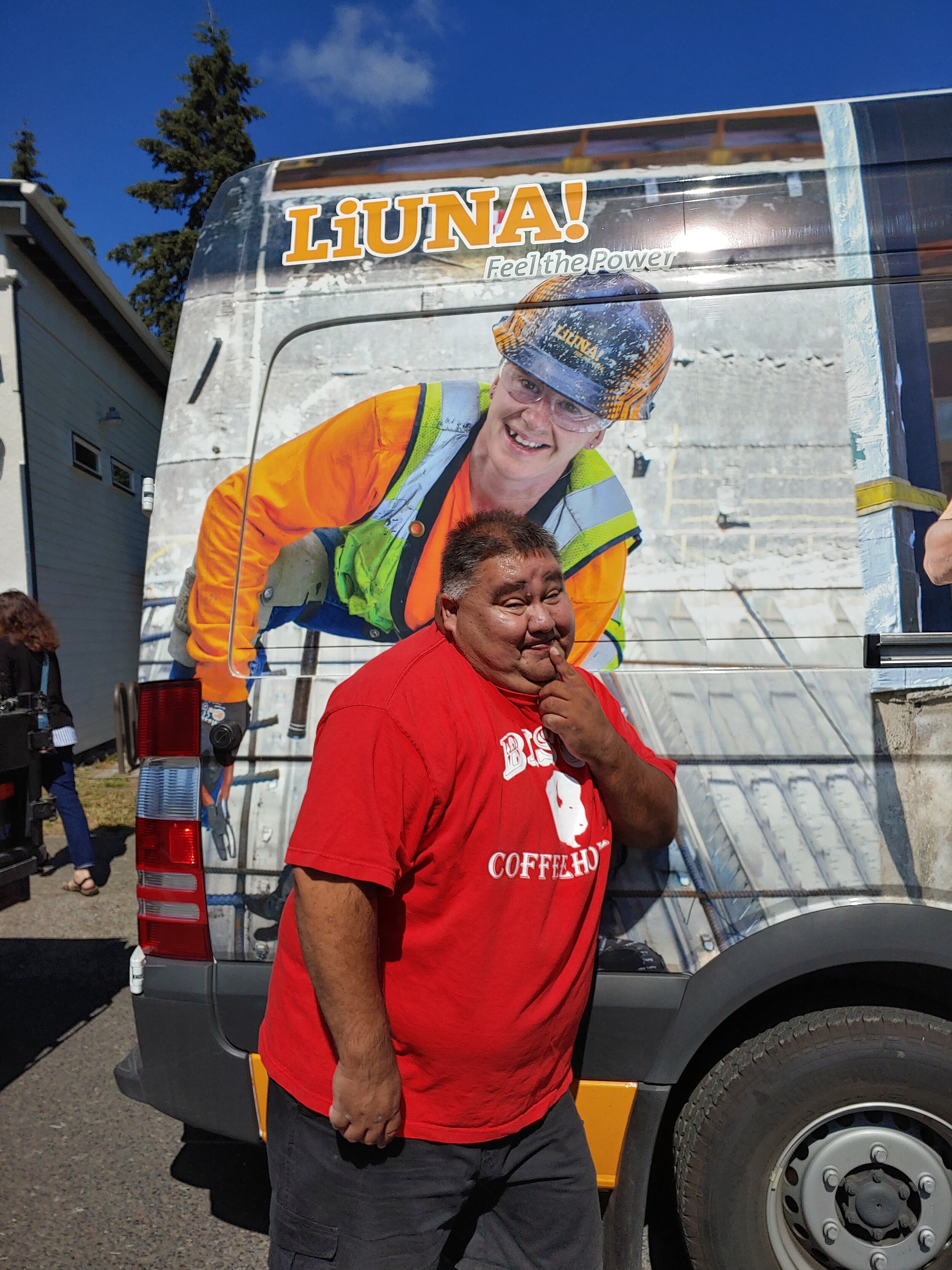 Gilbert with LIUNA van July 2020.jpg