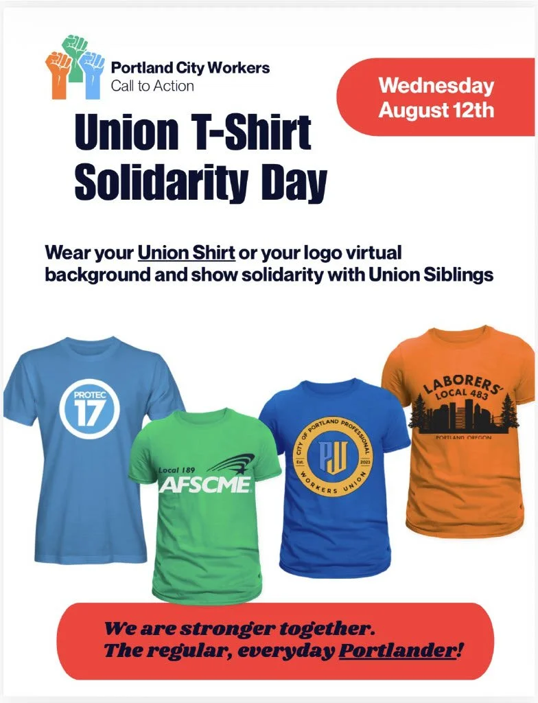 City of Portland Union Shirt Solidarity Event - Photo &amp; Basketball