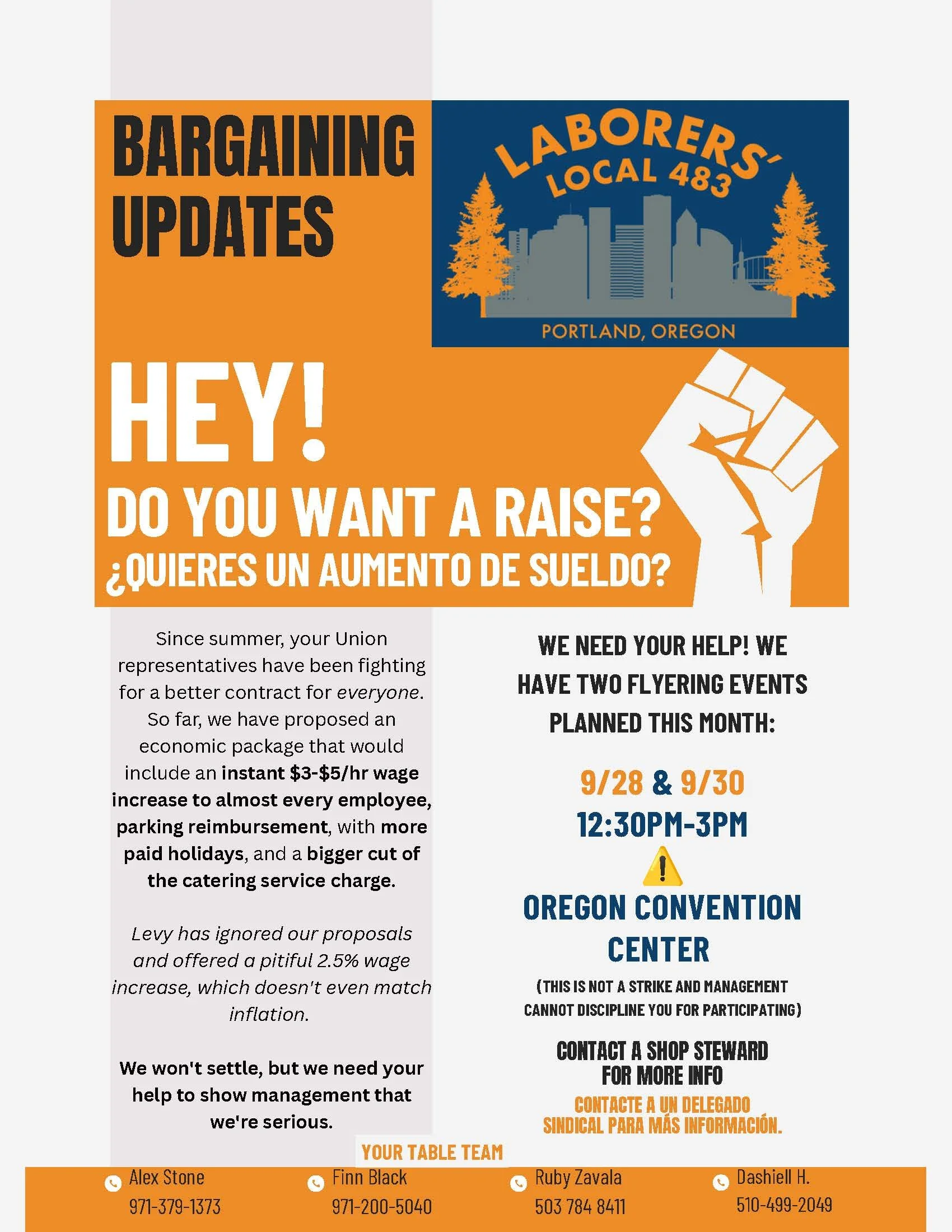 Levy Picket at the Oregon Convention Center