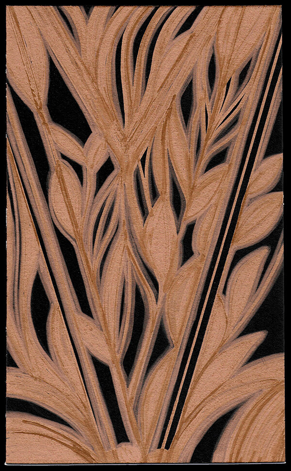 Copper Blooms - marker - 6x10 - # 325 with PS frame.jpg