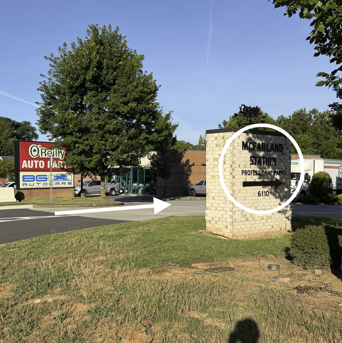 Entrance to complex from highway 9