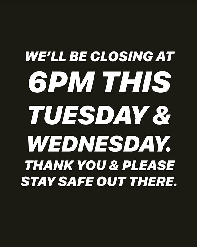 Our Downey shop will be closing at 6PM on Tuesday (and most likely on Wednesday too.) We will keep you updated about our business hours throughout the week. Please stay safe out there. 🖤
#Donas8636
#OurSylmarLocationIsClosed