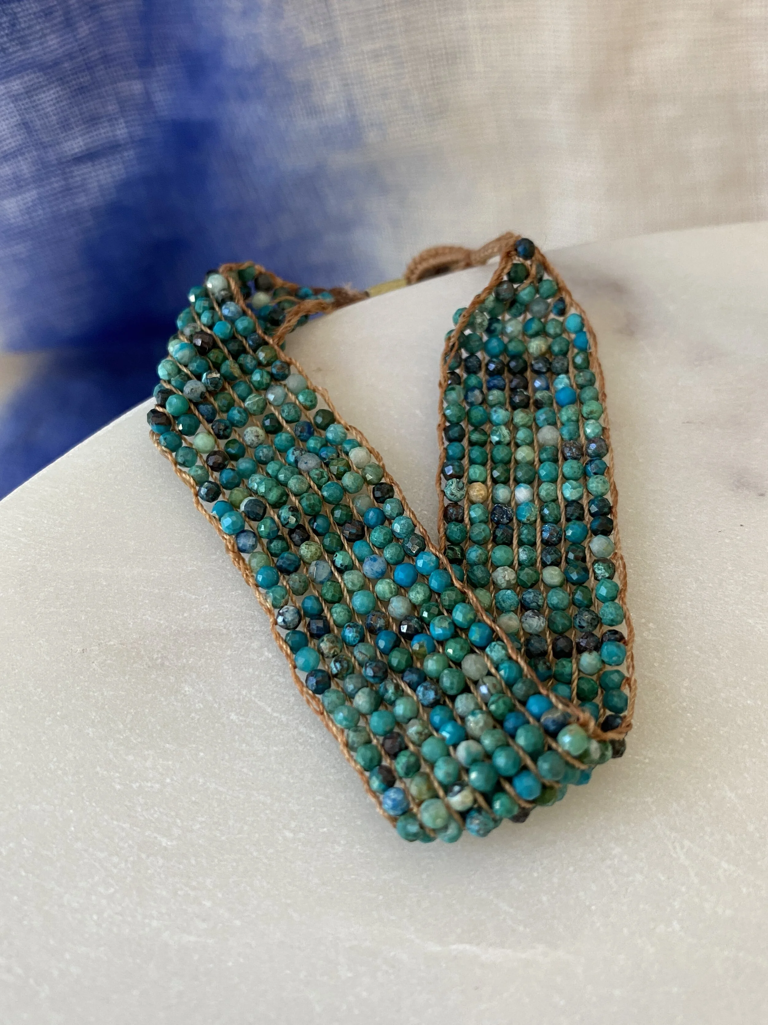 Lena Skadegard 7 Row Chrysocolla Cuff