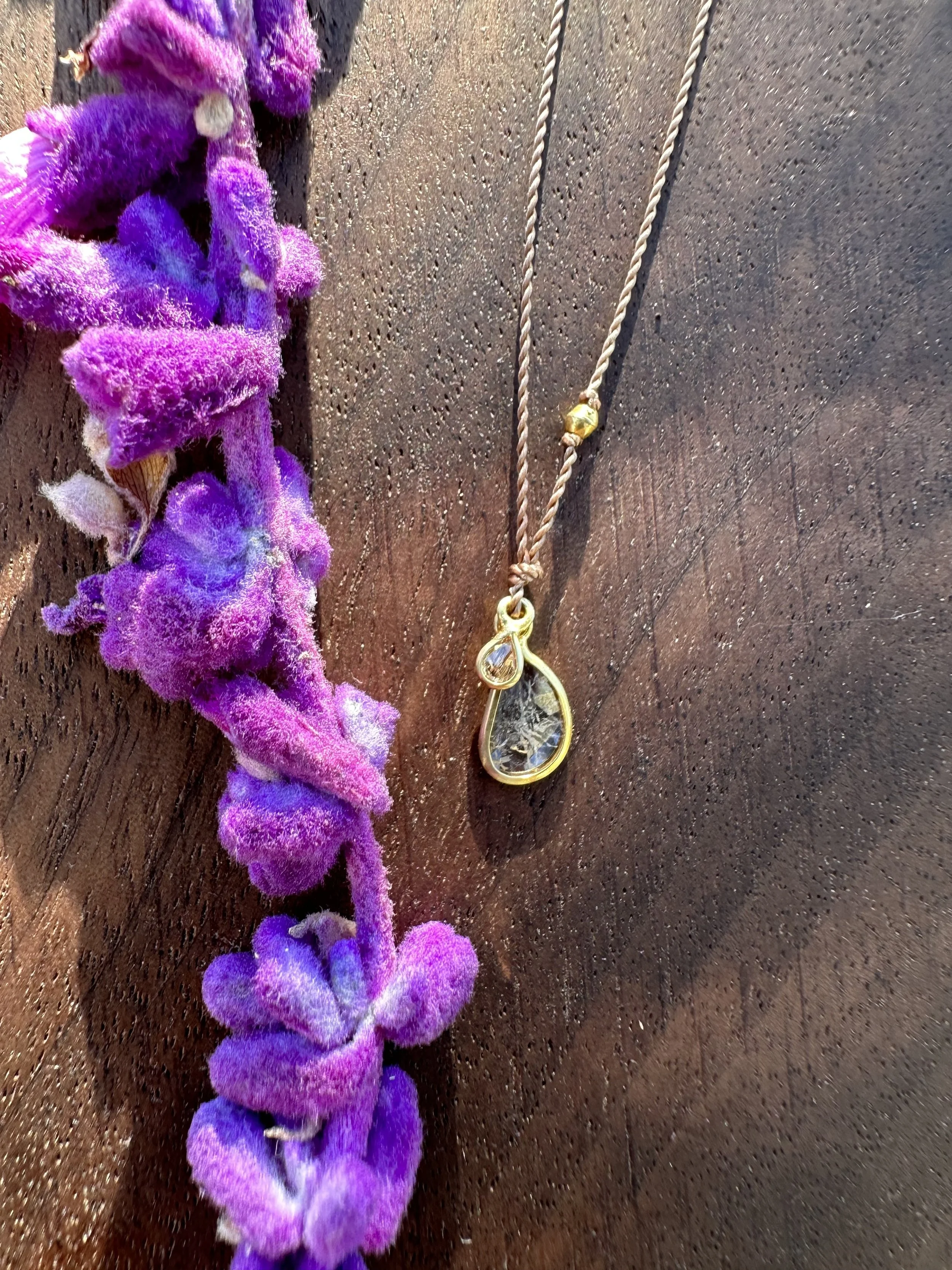 Margaret Solow 18K Double Diamond Pendant