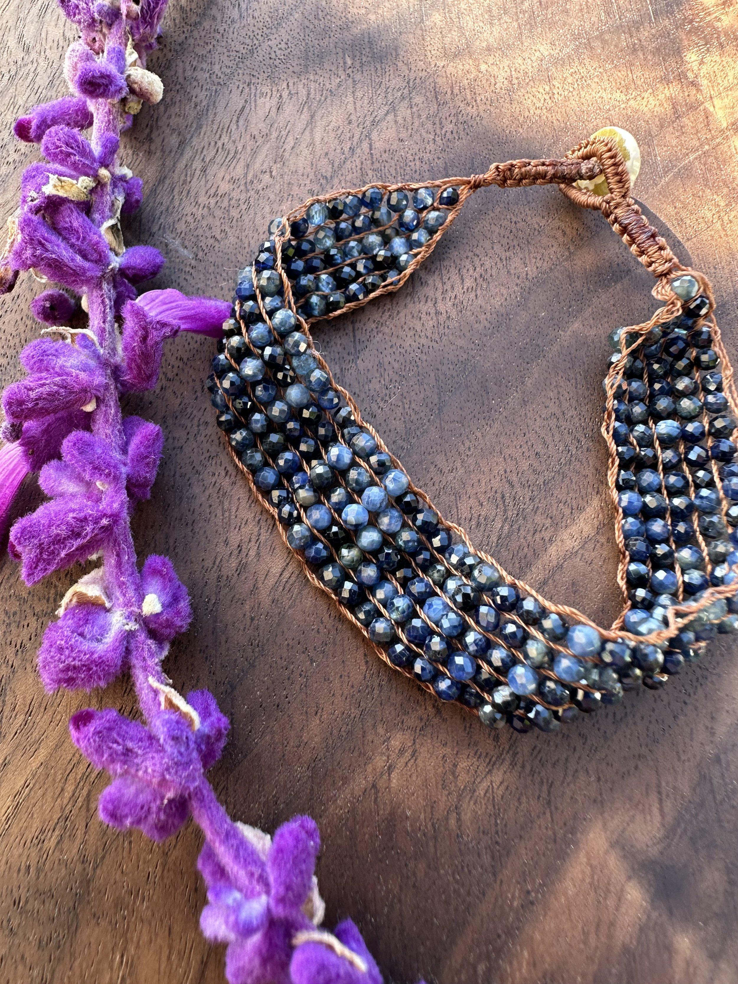 Lena Skadegard Sapphire Multi Row Beaded Bracelet