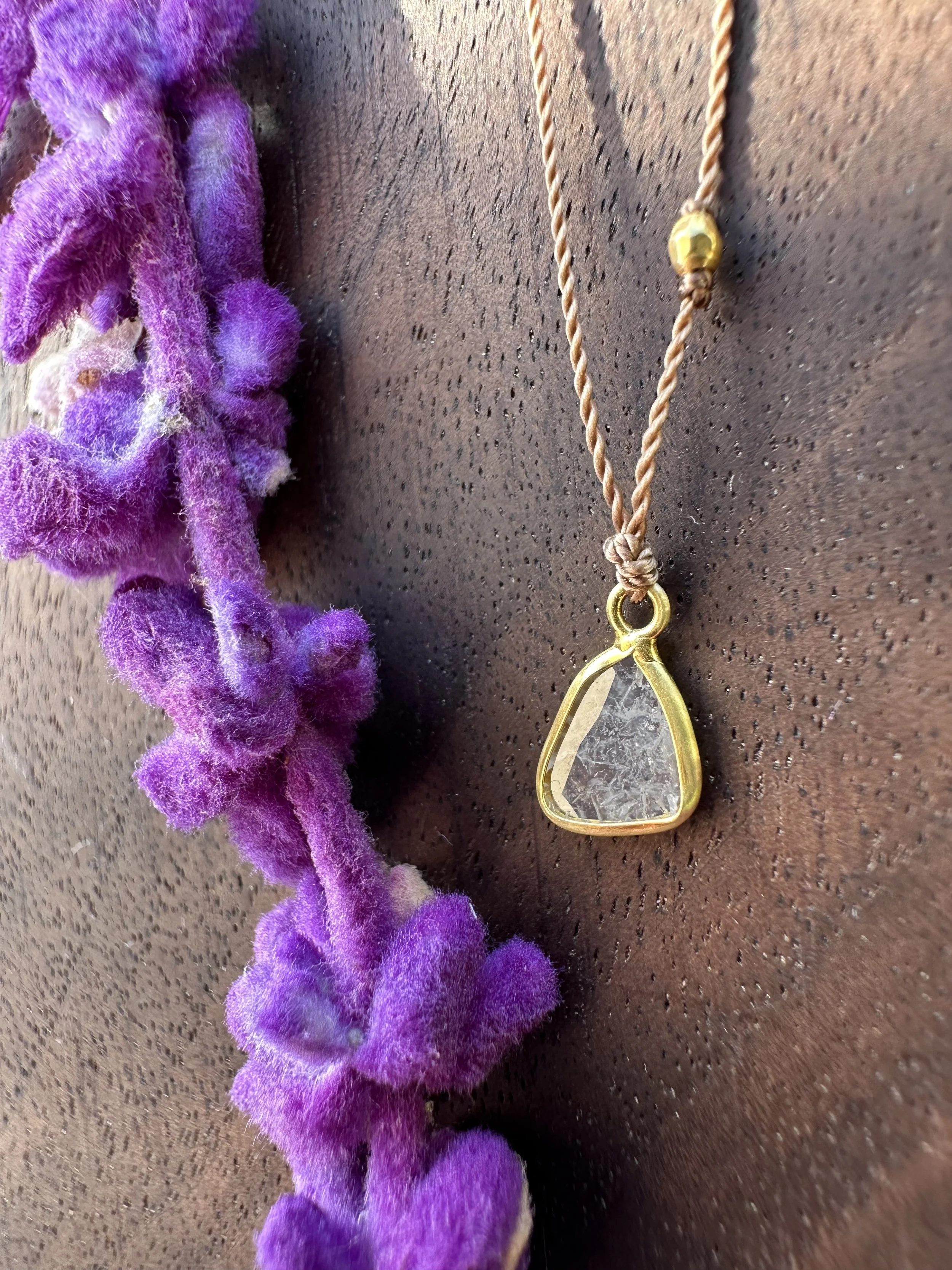 Margaret Solow 18K Diamond Slice Necklace