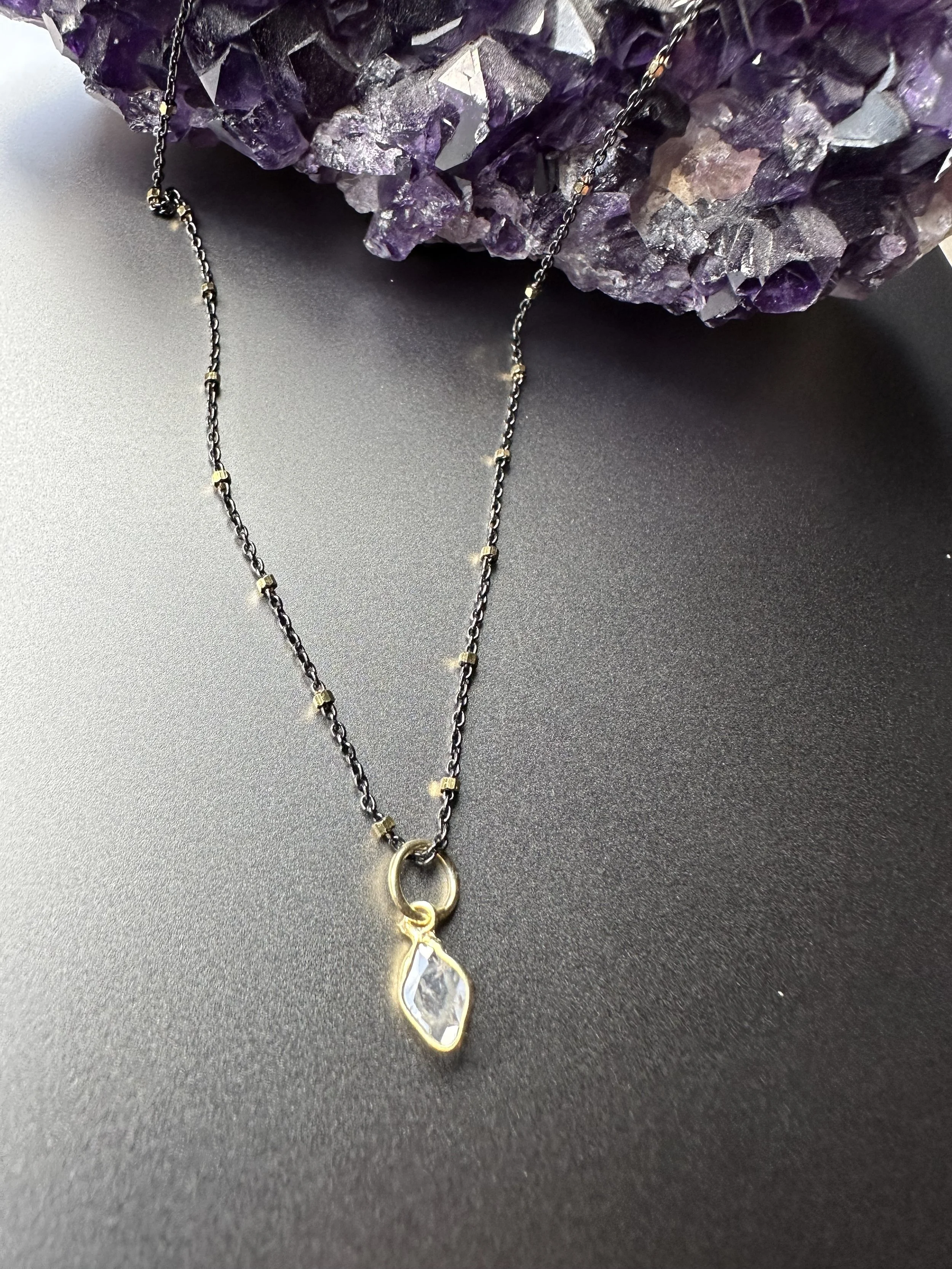 Robindra Unsworth 18K Vermeil Diamond Slice Necklace