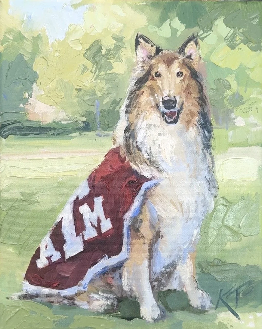 Reveille | Texas A&M Original Mascot Painting