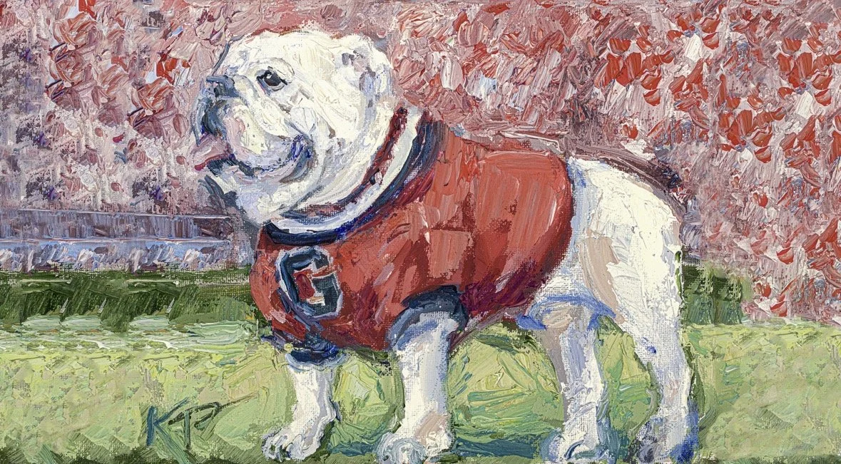 UGA Bulldog in Red TV Art