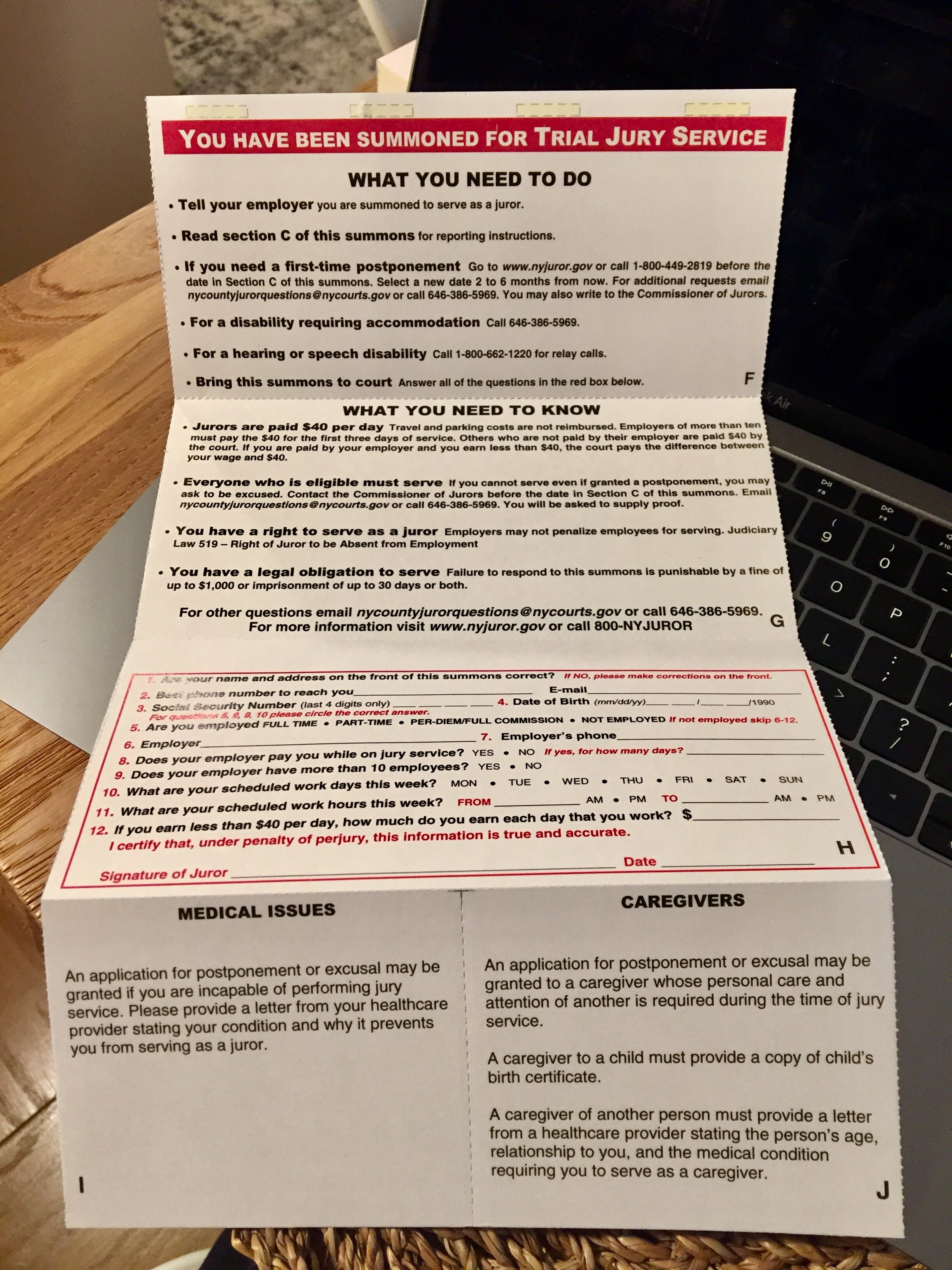 Nj Jury Duty Questionnaire 21