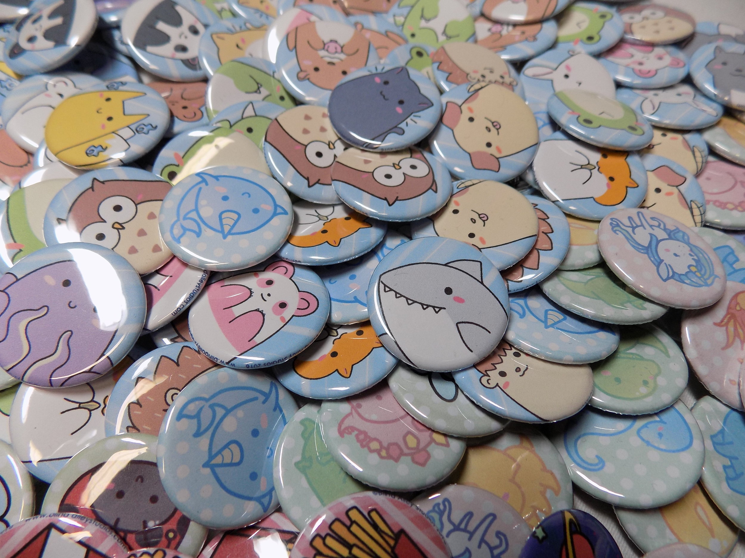 x5 Buttons Mystery Pokemon Pin Buttons 1.25 Mystery Buttons! 