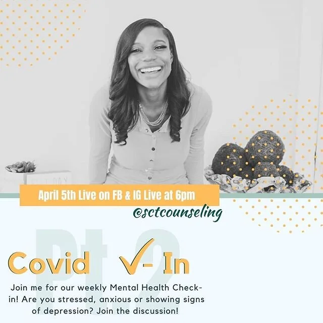 Who's ready for part 2? Join me tomorrow, live on Facebook and Instagram at 6 PM (@sctcounseling) for another mental health ✔- In! Take a moment to like both pages so you won't miss a beat!!!
.
This week I'd love to discuss supportive resources for t