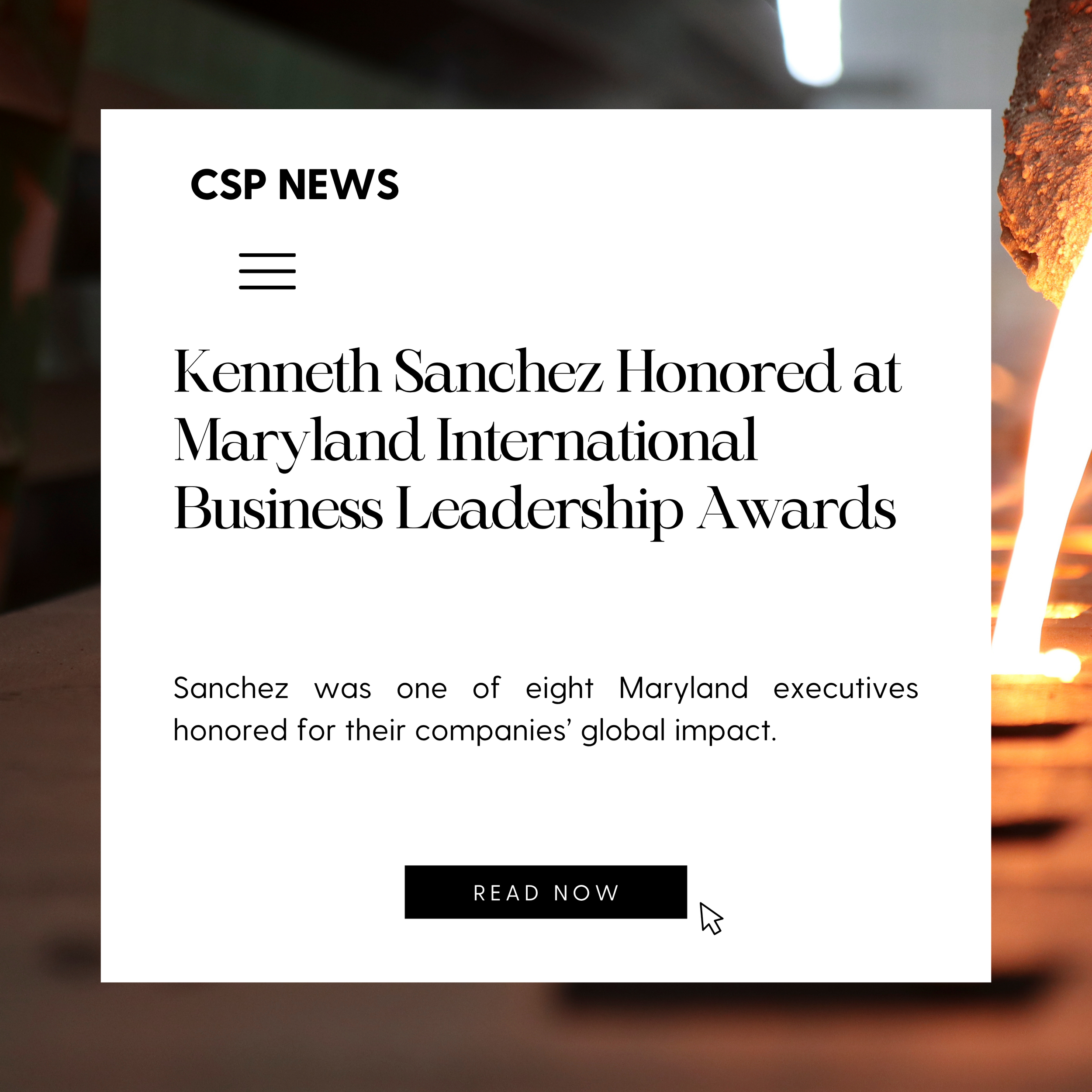 Kenneth Sanchez Honored at Maryland International Business Leadership Awards
