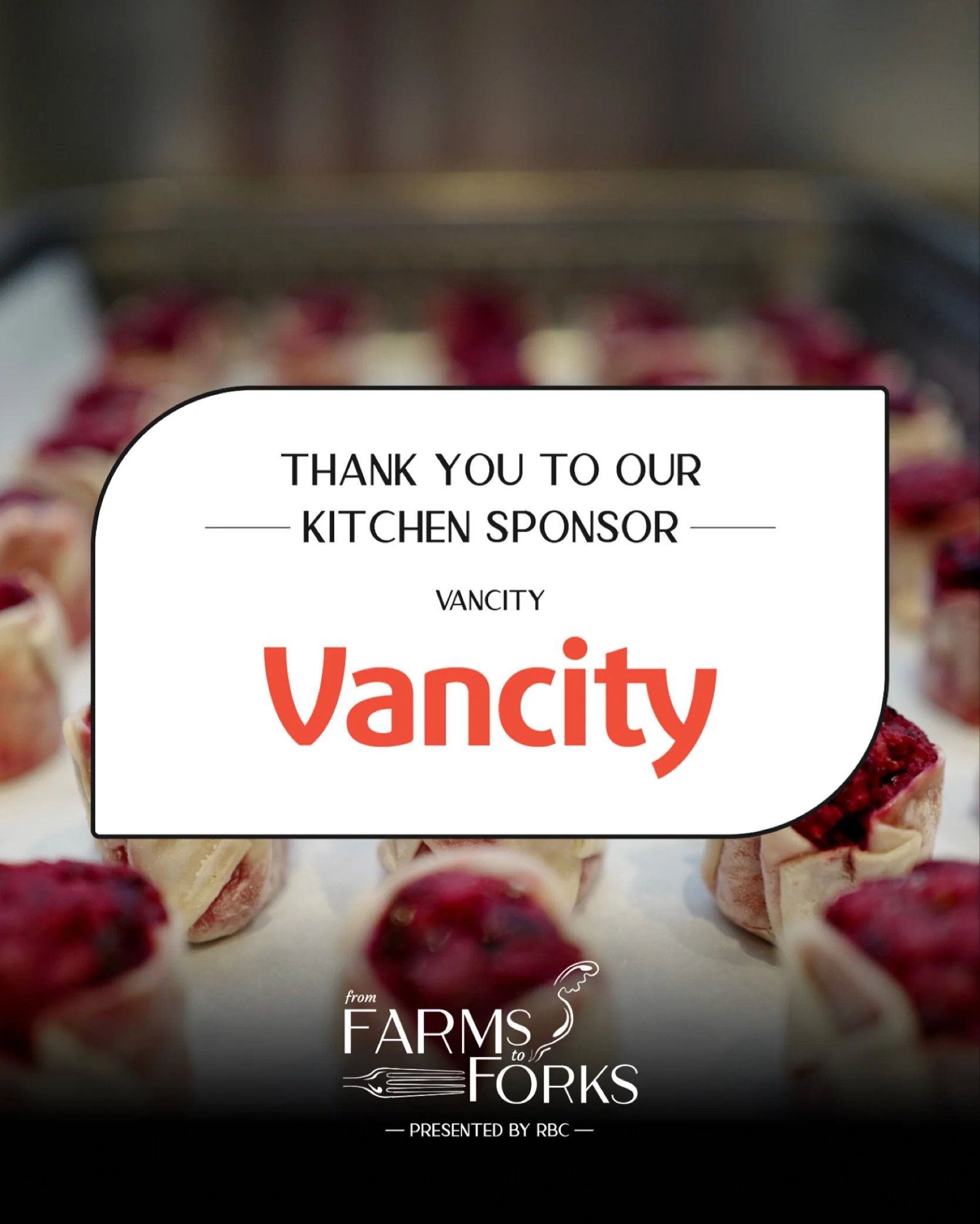 We couldn&rsquo;t host From Farms to Forks without the incredible support of our sponsors! 💛

A big thank you to Vancity for joining us as a Kitchen Sponsor of From Farms to Forks 2025! Vancity&rsquo;s dedication to building sustainable communities 