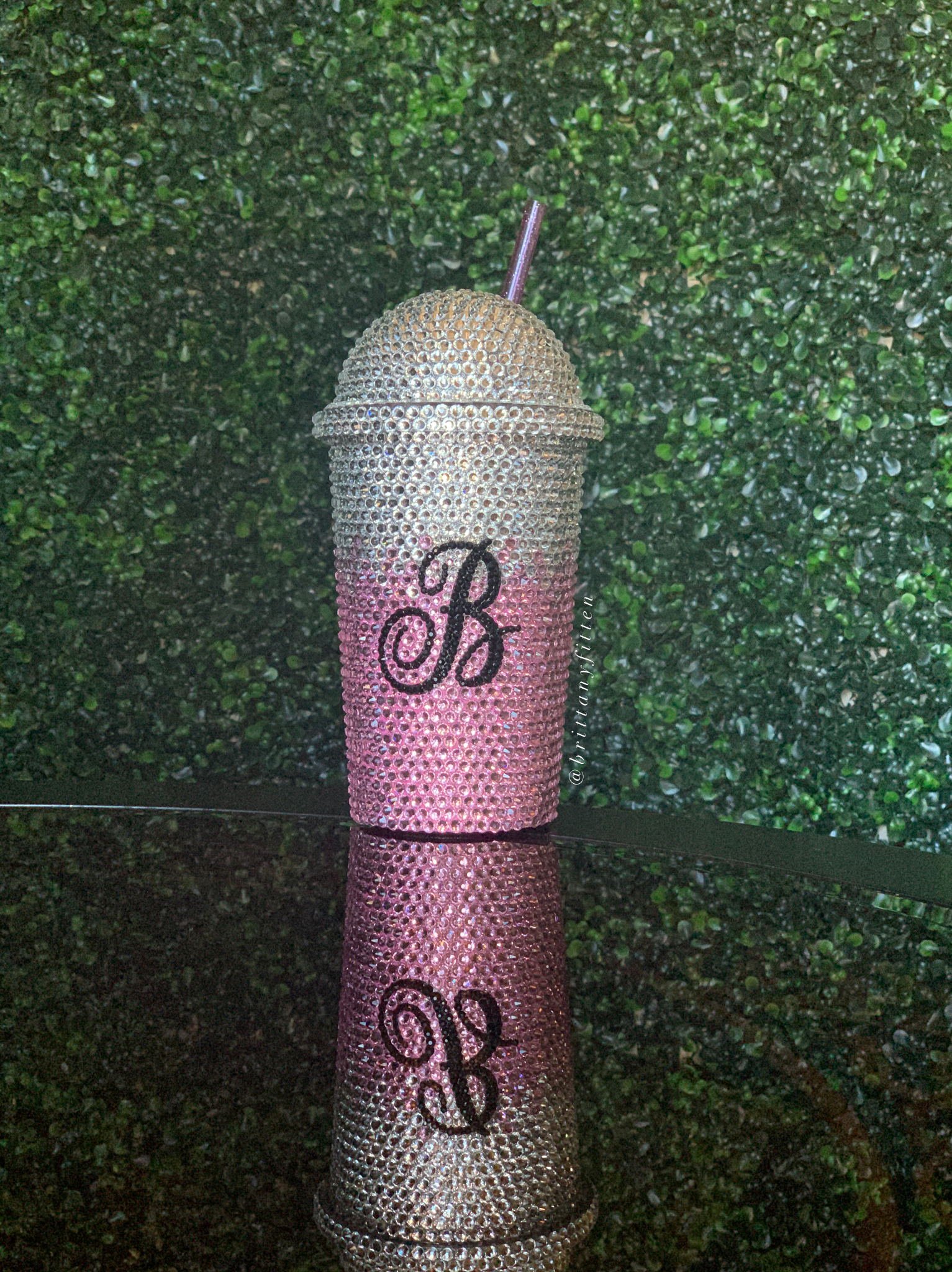 Personalized Blinged Out Domed Acrylic Tumbler - 20oz