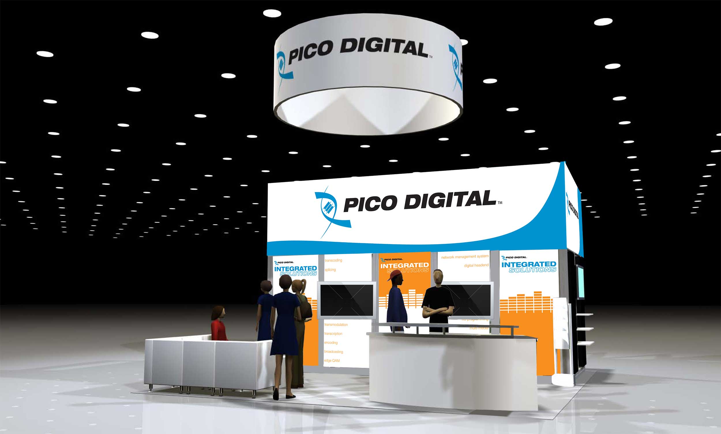 Trade show signage comps mock for Pico Digital