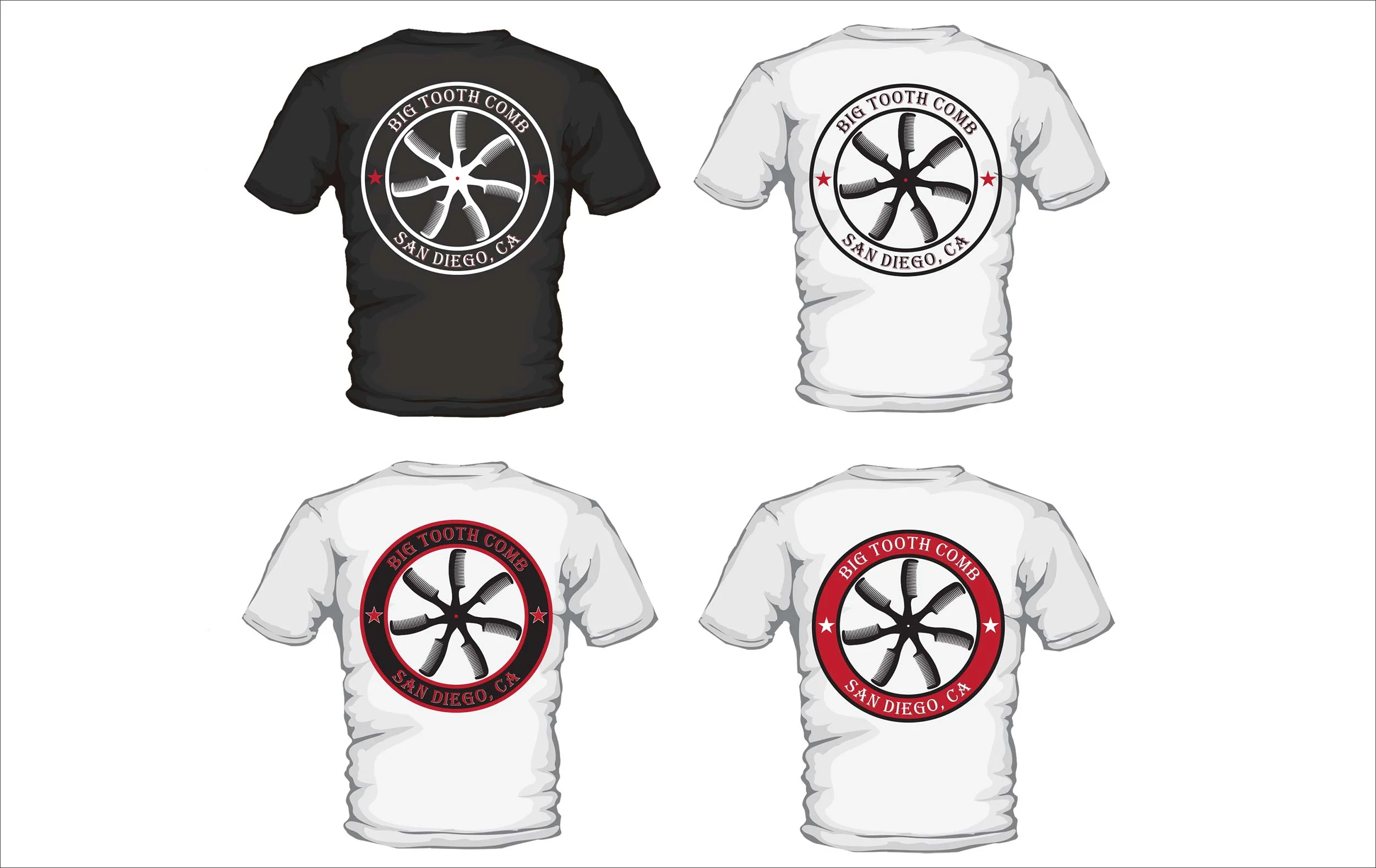 Local San Diego rock band t-shirt design comps