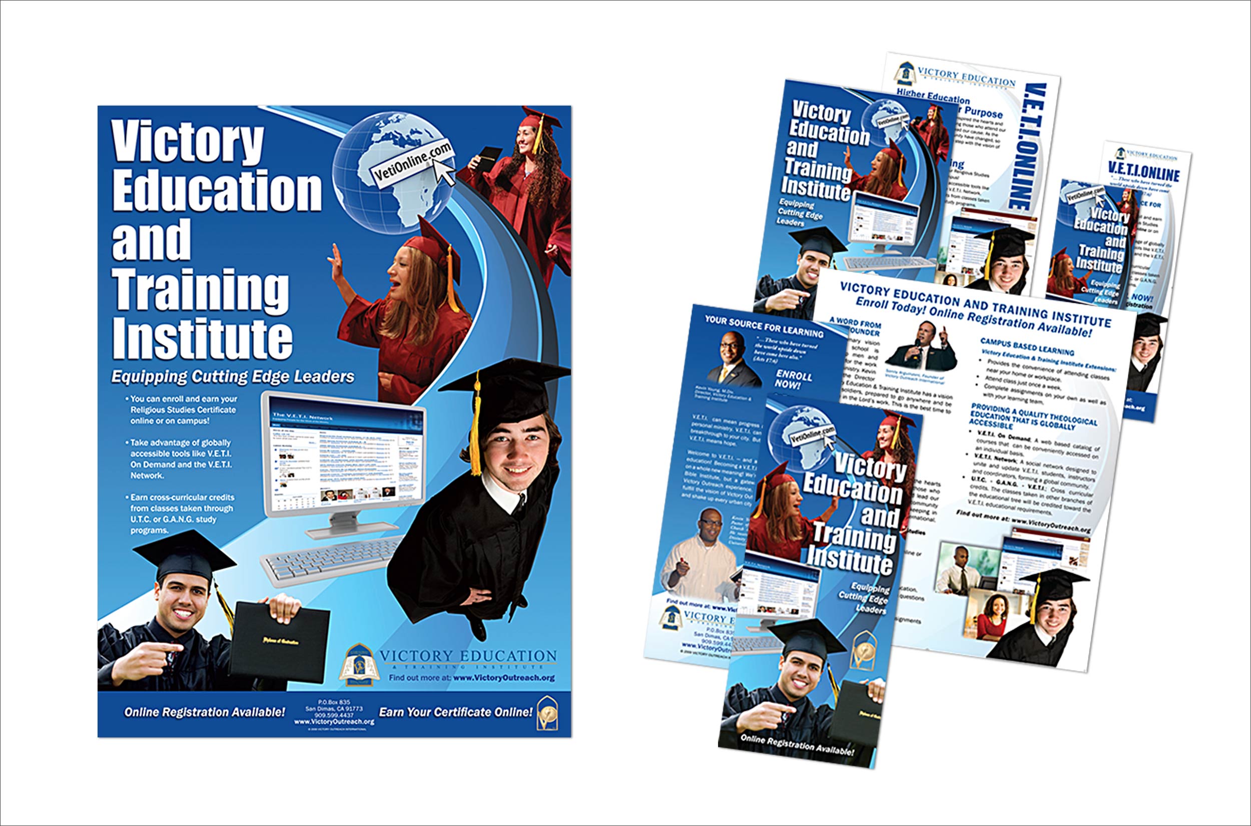 VOI event poster, flyer, brochure and bookmarker