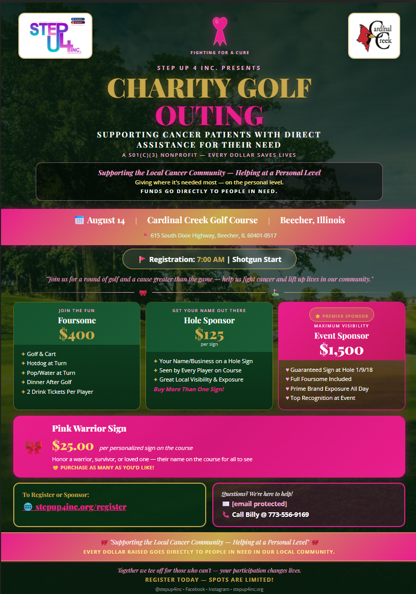 Annual Step Up 4 Inc - Golf Outing - Event Sponsor