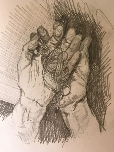 Imagining a bird in my palms