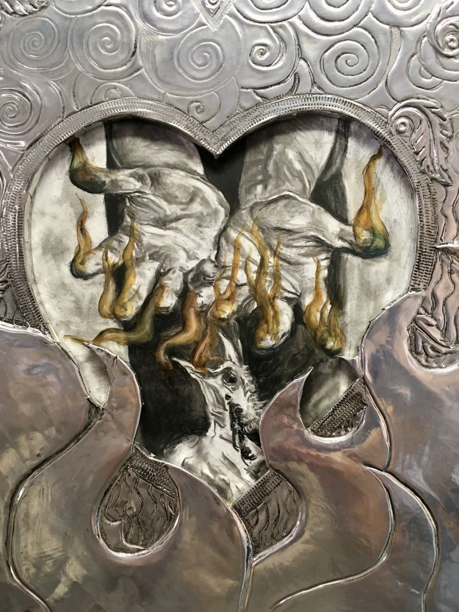   Like a Phoenix Midst Her Fire  detail 