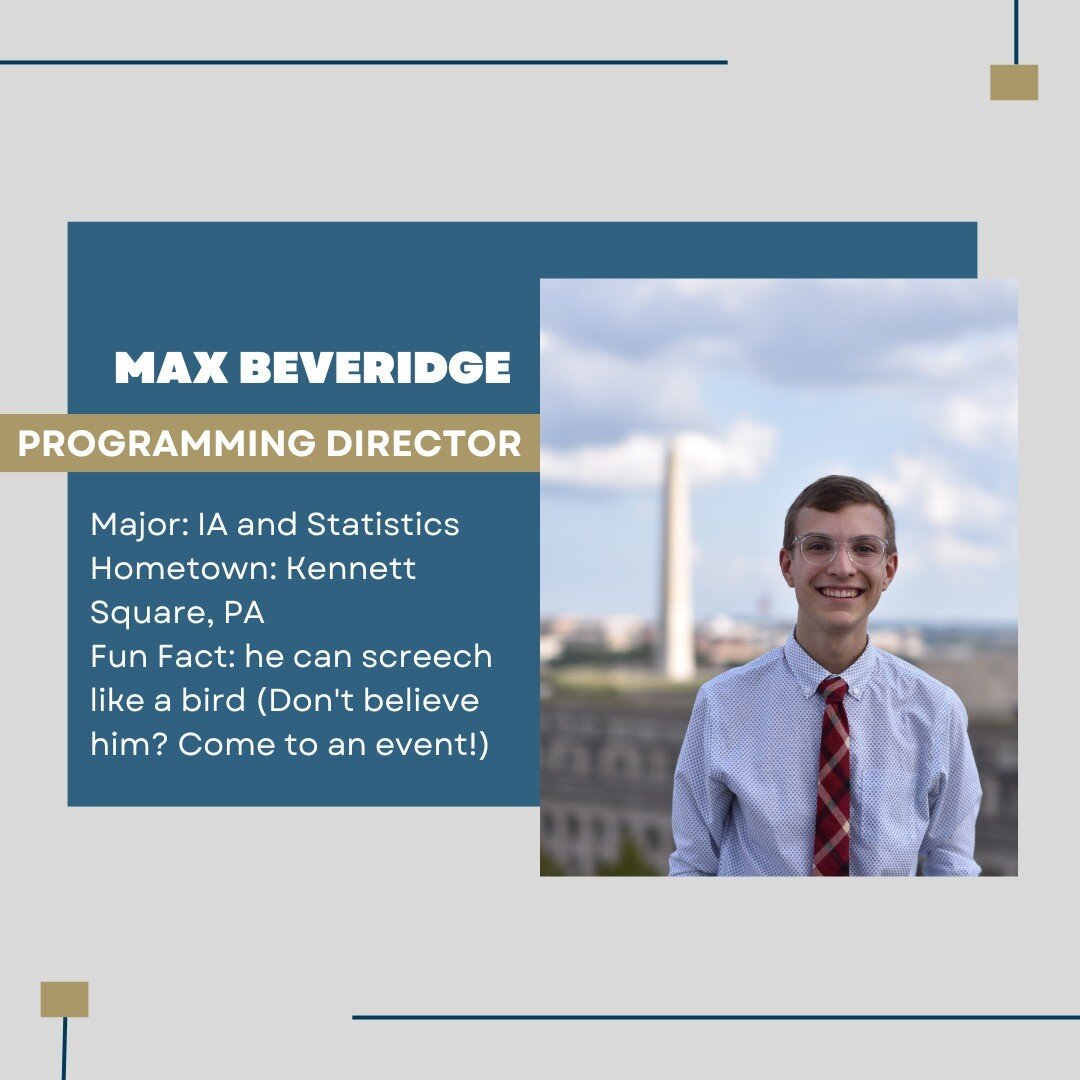 Meet our new Programming Director! Max is super excited to plan more events for the IAS.

Special thank you to @julietlann for all of her amazing work as Programming Director last semester!