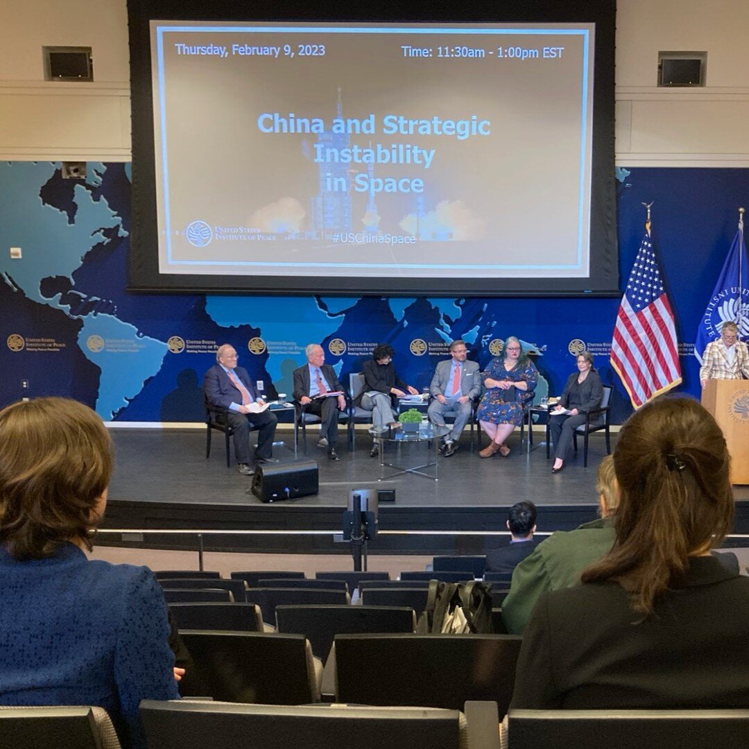 Thank you to everyone who attended the China and Strategic Instability in Space event hosted by the United States Institute of Peace. Expert speakers spoke on the three main escalation points that could occur with China in space: nuclear entanglement