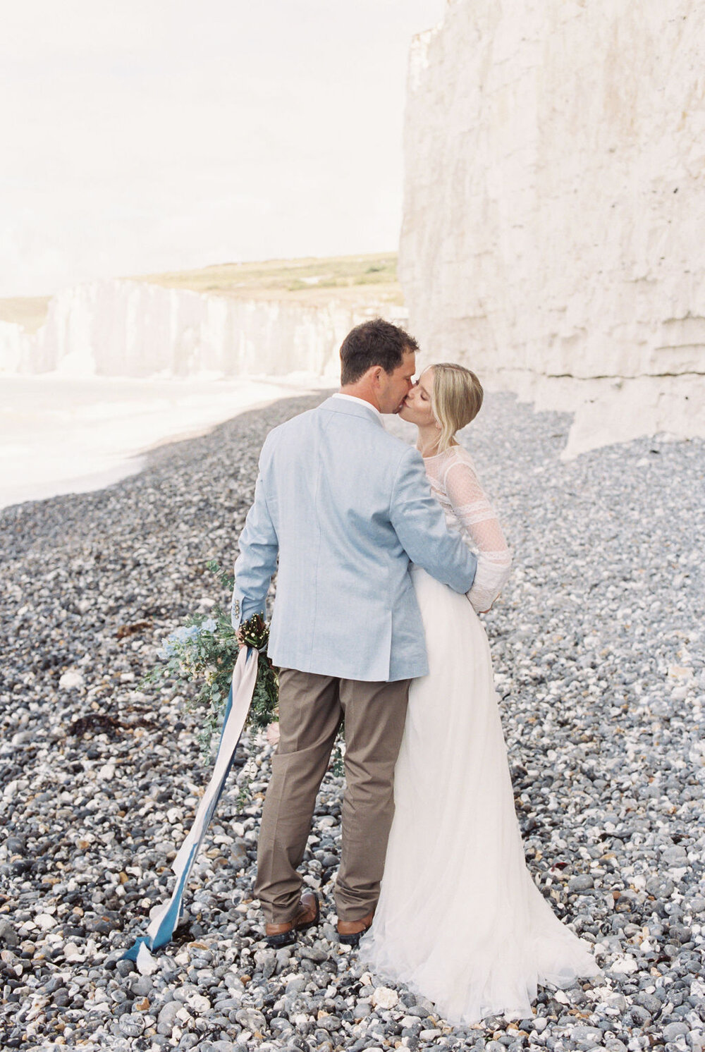 English Coastal Elopement styled shoot, Beachy Head Sussex