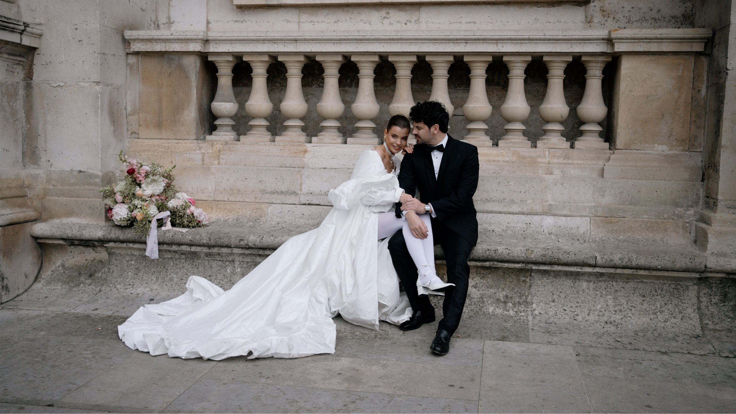 Luxurious and high fashion Paris wedding elopement video. videographer