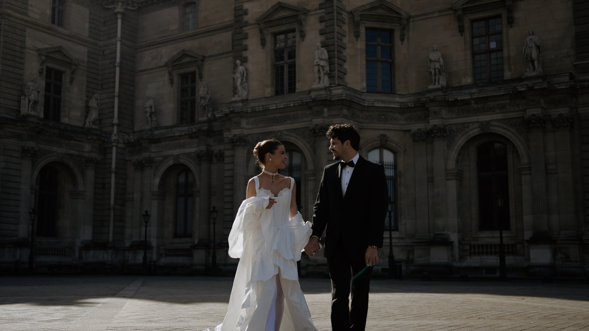 Luxurious and high fashion Paris wedding elopement video. videographer