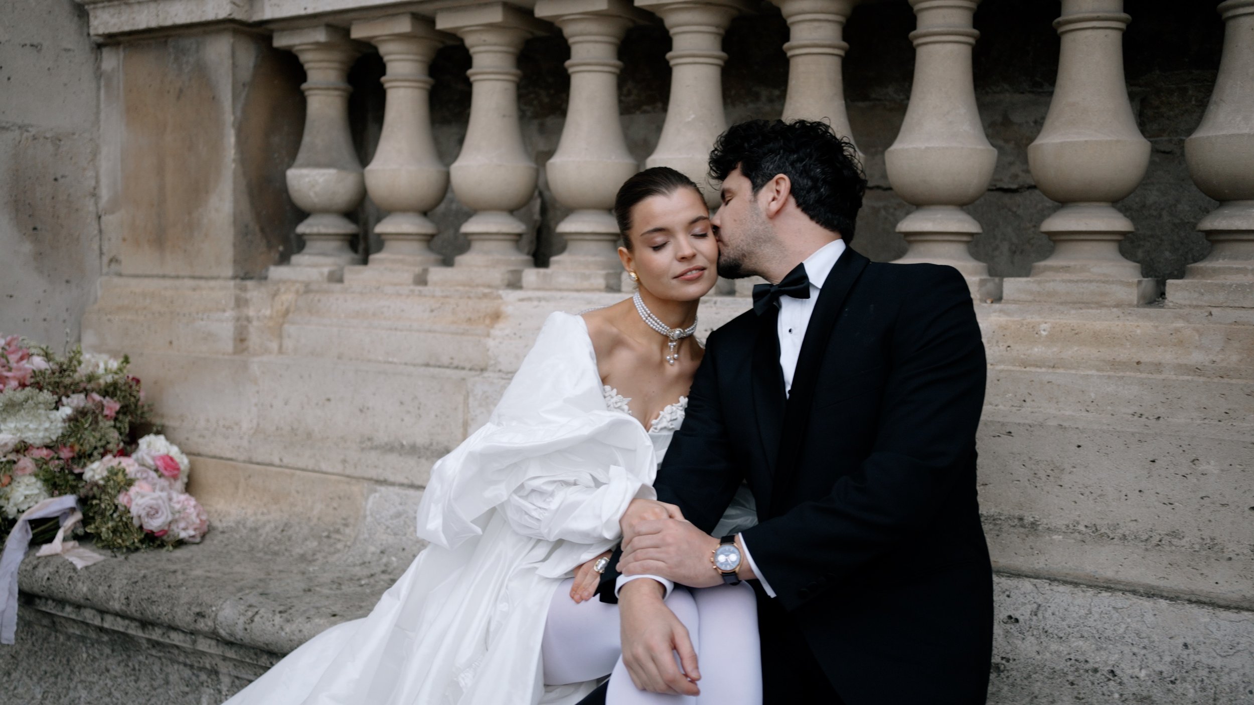 Luxurious and high fashion Paris wedding elopement video. videographer