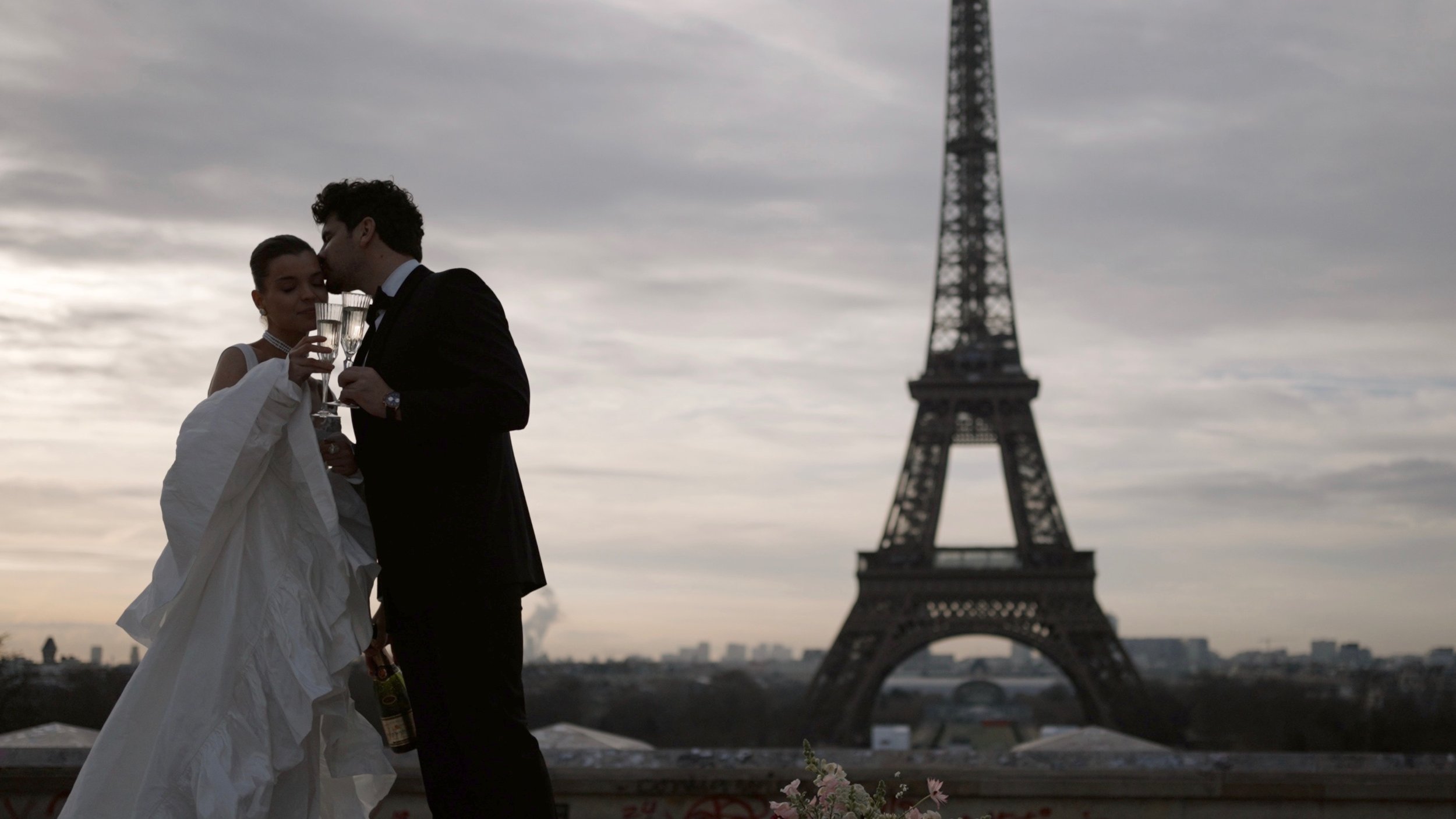 Luxurious and high fashion Paris wedding elopement video. videographer