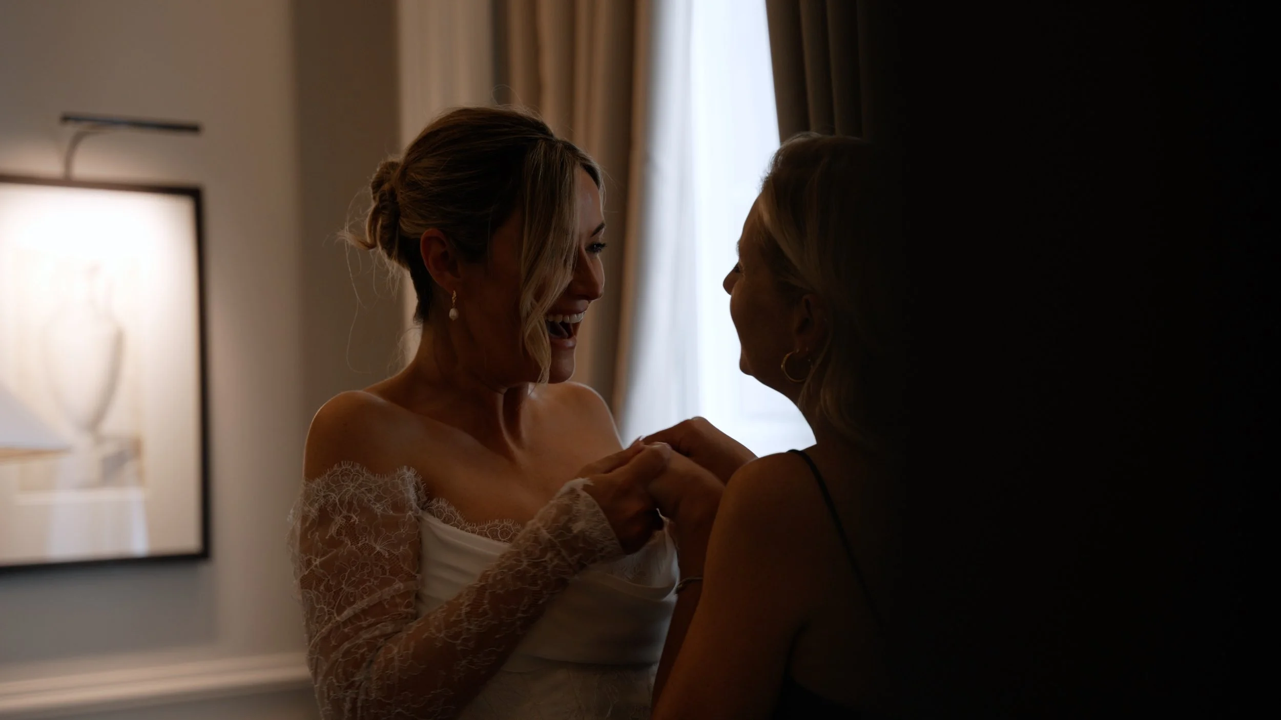 Savannah Miller bridal, bespoke dress for Fran Newman-Young wedding