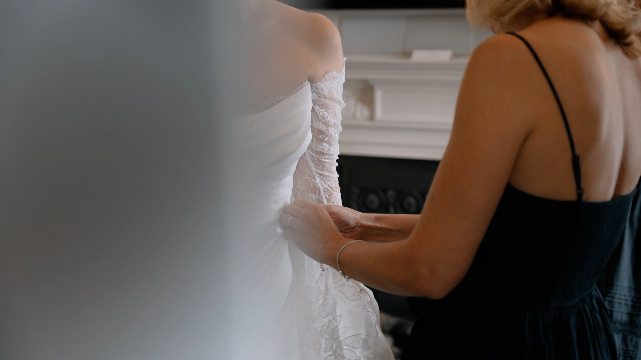 Savannah Miller bridal, bespoke dress for Fran Newman-Young wedding