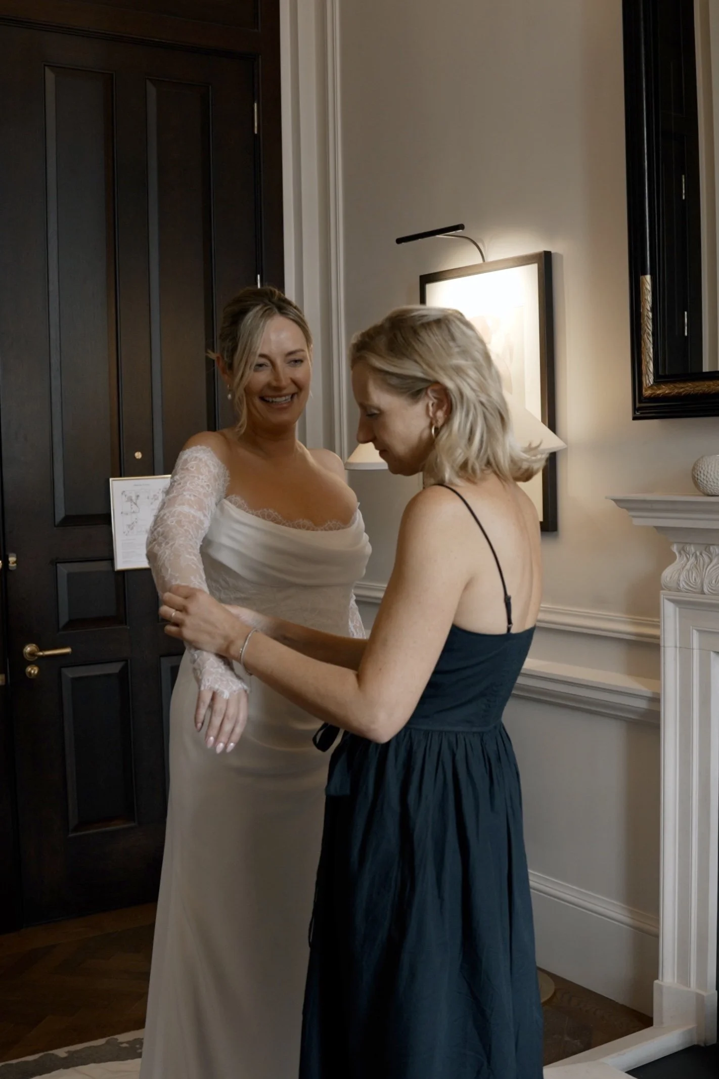 Savannah Miller bridal, bespoke dress for Fran Newman-Young wedding