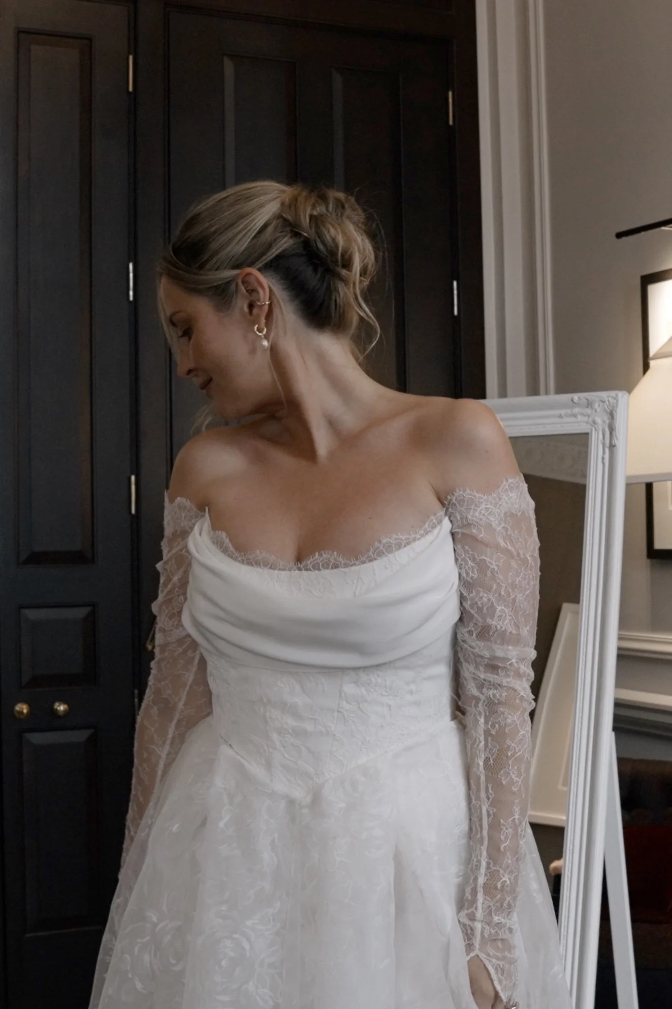 Savannah Miller bridal, bespoke dress for Fran Newman-Young wedding